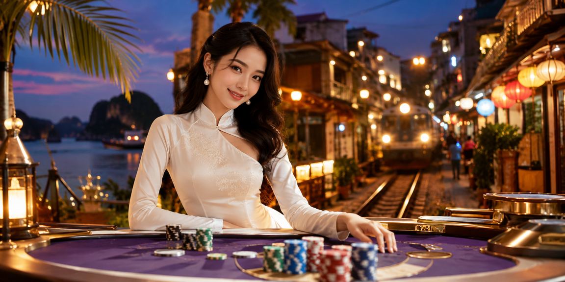 Bối cảnh áo dài tại Hà Nội minh họa cách đọc dữ liệu baccarat